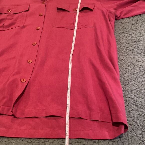 Stephanie Andrews Silk Blouse Size XL Long Sleeve - Picture 7 of 10